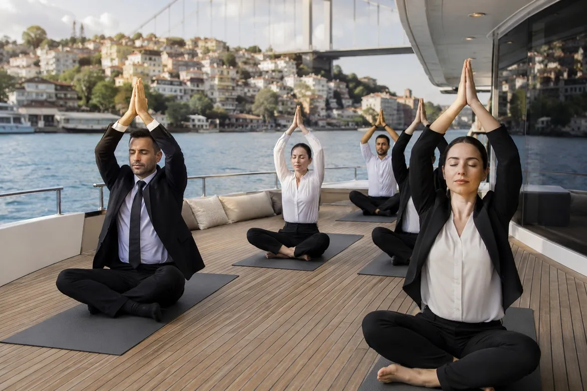 Boğaz'da Tekne Üstünde Kurumsal Yoga